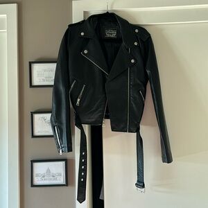 Levi faux leather moto jacket